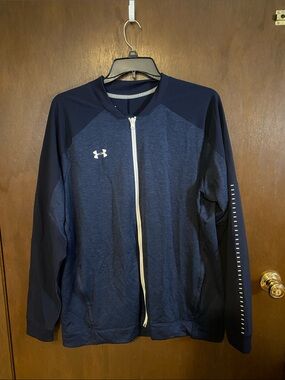 Under Armour Men’s Navy and White Full-Zip Performance Jacket